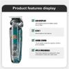 RASRGTRQ Hair Cutting Tool, Clipper Cordless Haircut Machine Professional IPX6 Multifunctional Trimmer Electric Clippers for Men view 2