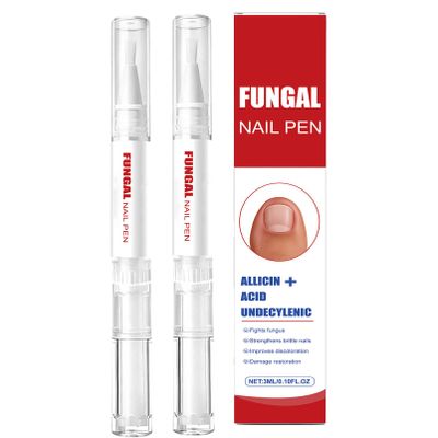 Fungal Nail Pen, Toenail Fungal Extra Strength Nail Repair Pen, with Allicin & Undecylenic Acid, Nail Repair for Yellow, Discolored, Thick or Damaged Nails, Toenail & Fingernail Care (2)