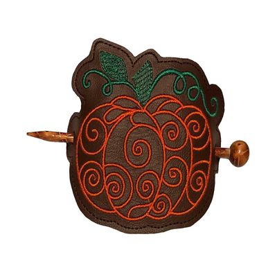 Pumpkin Bun Cover Hair Slider with Chopstick