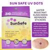 Sun Safe UV Dots- Water-Resistant Sunblock Stickers Protect Skin with SPF 30 Coverage- Track Sun Exposure with Easy-to-Use Sunscreen Dot- Ideal for Beach Days & Outdoor Fun-2 pack view 2