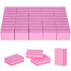 50PCS Mini Nail Buffer Block,Nail File,100/180 Grit Double Sided Sponge Files,Disposable Professional Manicure Prep Buffers for Acrylic & Natural Nails,Travel Size(Pink) view 1