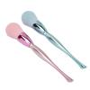 2Pcs Nail Dust Cleaner Brush, Nail Dust Remover Brush, Electroplated Handle with Soft Synthetic, Portable Nail Art Dust Powder Brush for Home Salon and Makeup Application view 3