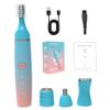 Epilator for Women 4 in 1 Waterproof Electric Hair Removal with 3 Heads Rechargeable Facial Hair Remover for Nose Eyebrow Face view 1