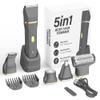 KINGTEE 5-in-1 Electric Bikini Trimmer for Women  IPX7 Waterproof Shaver, Cordless Body & Facial Razors for Women, Ceramic Blades, USB-C Rechargeable, Painless Hair Removal Kit (Light Black) view 1