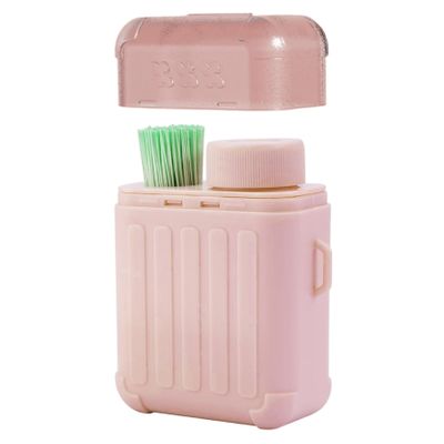 Ear Piercing Cleaner Kit, 240Pcs Disposable Floss with 15ml Rose Cleaning Solution for Women Men Hygiene Care(A)
