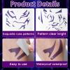 11 Sheet Movie Anime Purple Temporary Tattoos Stickers Demon Cosplay Whole Face Body Sticker Waterproof Tattoos Art Kpop Accessories Music Party Costume for Adults Kids view 3