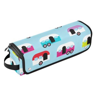 Laptop Sleeves Case 15-16 Inch with Removable Heat Resistant Mat Colorful Camper Dustproof Travel Hair Straightener Bag