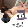 KiBcsLic Mattress Top Massage Kit Adjustable Headrest Massage SPA Portable Sturdy Face Down Pillow with Armrest, Purple view 2