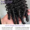 DSEKCAIN Burmese Curly Hair Bundles Human Hair Only One Single 16 Inch Bundle 100% Real Human Hair Unprocessed Raw Material Water Wave Bundles Natural Black Color For Quicky Weave view 4