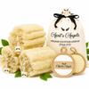 100% Natural Egyptian Loofah Set 3 Large Exfoliating Loofah Sponges + Free Egyptian Face Scrubber + Cotton Storage Bag | Eco-Friendly Body Scrubber | Dead Skin Remover | Bath Sponge for Women & Men view 1