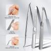 4PCS Nail Care Kit, Cuticle Nipper Set with Nail Lifter Dead Skin Fork Nail File Professional Stainless Steel Manicure Tools for Home view 2