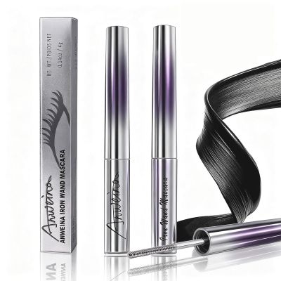 2Pcs Iron Wand Mascara, Metal Mascara Wand, Black Washable Metal wand mascara, 3d Curling Eyelash, Added Fiber