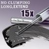 2Pcs Iron Wand Mascara, Metal Mascara Wand, Black Washable Metal wand mascara, 3d Curling Eyelash, Added Fiber view 4