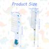 2pcs Baby Hair Comb Set, Blue Dinosaur Mini Fine Tooth & Rat Tail Comb view 2