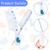 2pcs Baby Hair Comb Set, Blue Dinosaur Mini Fine Tooth & Rat Tail Comb view 3