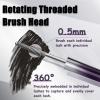 2 PCS Iron Wand Mascara, Metal Wand Mascara, 3D Curling Metal MascaraWand, Clump-Free, Waterproof & Smudge-Proof Formula For Naturally Long, Thick Lashes view 3