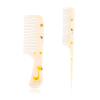 2pcs Baby Hair Comb Set, Yellow Giraffe Mini Fine Tooth & Rat Tail Comb view 1