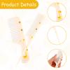 2pcs Baby Hair Comb Set, Yellow Giraffe Mini Fine Tooth & Rat Tail Comb view 3