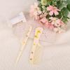 2pcs Baby Hair Comb Set, Yellow Giraffe Mini Fine Tooth & Rat Tail Comb view 4