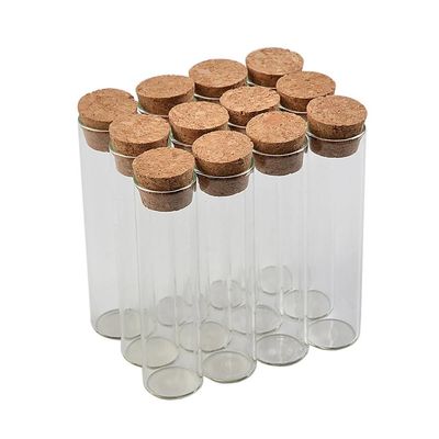 ZGHQHCDRH 50pcs 30ml Clear Glass Bottles with Cork Stopper - Food Grade Storage Vials, Perfect for Perfumes, Wishes, and Cosmetics