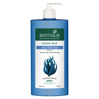 Bioti. Ocean Kelp Anti Hairfall Shampoo | Intensive Hair Growth Therapy| Anti Hairfall Shampoo that Maintains Shine |100% Botanical Extracts | Suitable for All Hair Types |650ml