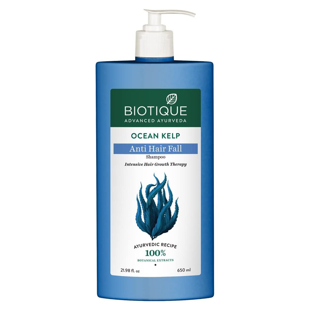 Bioti. Ocean Kelp Anti Hairfall Shampoo | Intensive Hair Growth Therapy| Anti Hairfall Shampoo that Maintains Shine |100% Botanical Extracts | Suitable for All Hair Types |650ml