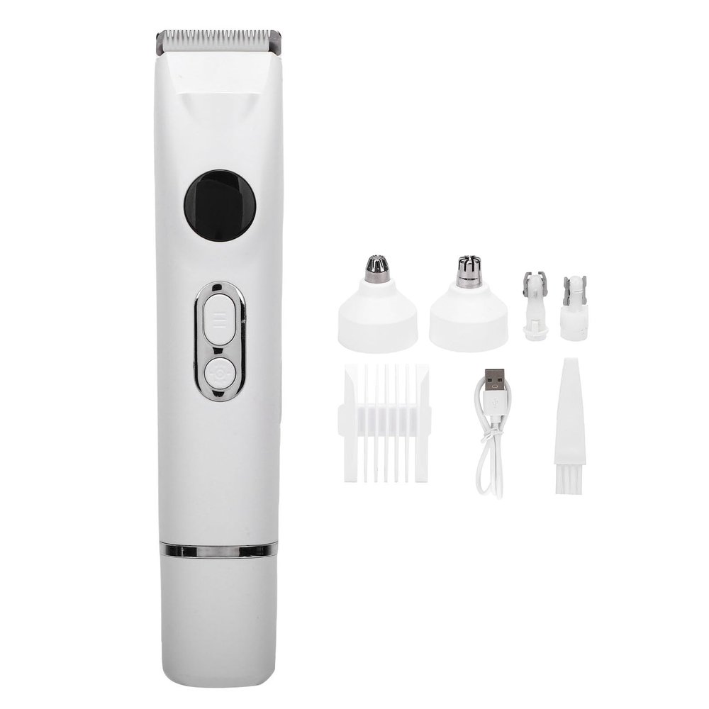 Aoaoy 4 in 1 Body Hair Trimmer for Women, Bikini Trimmer for Women, Electric Razors with LED Light 4 Interchangeable Heads for Facial Eyebrow Nose Body Grooming (One Size)