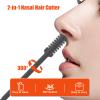 Arskivrov 5Pcs 2-in-1 Nasal Hair Cutter, 2026 Upgrade Design Double Sided Nose Hair Cutter, Portable 360 Rotating Nose Hair Trimmer for Men and Women, Gray view 2