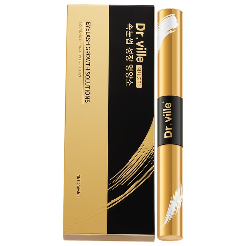 Dr.Ville Lash & Brow Enhancing Serum  Daily Nourishing Formula for Fuller, Healthy-Looking Eyelashes & Eyebrows