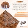 Clip in Hair Extensions Real Human Hair 105 Gram Body Wave Brown Clip in 100% Brazilian Remy Human Hair Extensions 8 Pcs Per Set With 18 Clips 20 Inch view 4