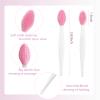 24 Pcs Silicone Lip Scrub Brush Exfoliator Tool, Double Sided Lip Scrubber for Men Women Gentle Exfoliating and Soft Cleaning, Lightening for Dark Lips (Pink, Green) view 2