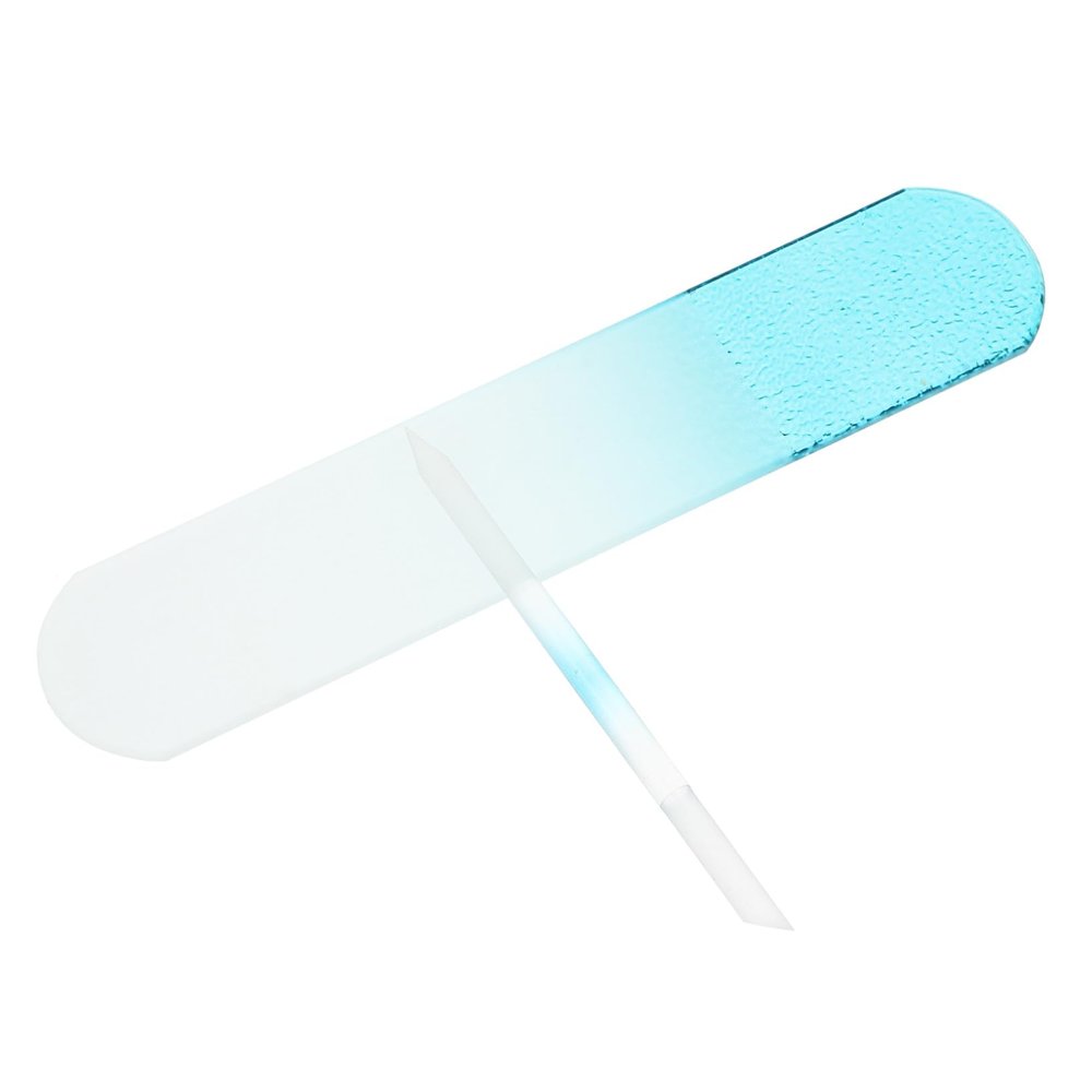 Alipis 2pcs Glass Nail Files for Natural Nails Wear-Resistant Manicure Tools with Smooth Polishing Surface Portable and Reusable for Women