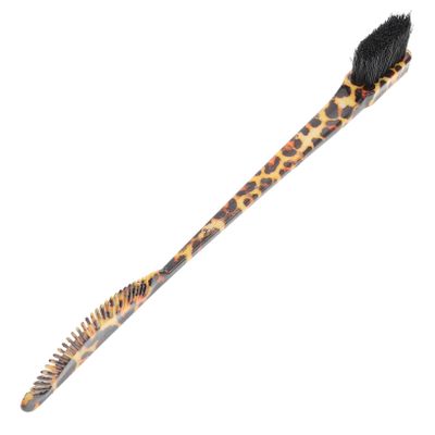 NOLITOY Portable Dual-ended Eyebrow Brush with Comb for Grooming and Shaping Compact Makeup Applicator Tool for Natural Brow Definition and Hair Styling the Go