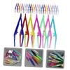 GANAZONO 30Pcs Plastic Eyebrow Tweezers Ergonomic Eyebrow Grooming Tools for Precise Hair Removal and Shaping Lightweight Makeup Tweezers for Salon and DIY Beauty Use view 3