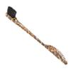 STOBAZA Double-ended Portable Eyebrow Brush with Leopard Print Handle Multifunctional Eyebrow Applicator and Hair Comb for Precise Shaping and Styling Compact Travel Cosmetic Tool for view 1
