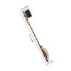 STOBAZA Double-ended Portable Eyebrow Brush with Leopard Print Handle Multifunctional Eyebrow Applicator and Hair Comb for Precise Shaping and Styling Compact Travel Cosmetic Tool for view 2