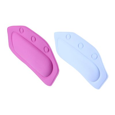 Abaodam 2pcs Bathtub Cushion with Suction Cups Non-Slip Soft PVC Foam Bath Pillow Headrest for Spa and Tub Bathroom Accessory for Comfortable Neck Support Random Color