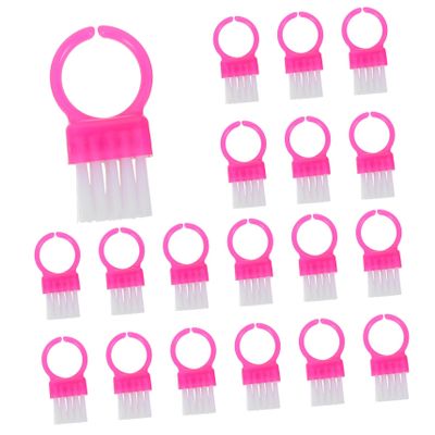 Ipetboom 100pcs Small Hard Bristle Nail Brushes for Fingernail Cleaning Plastic Scrubbers for Nail Art Dust and Dirt Removal in Pink for Home and Professional Salon Use