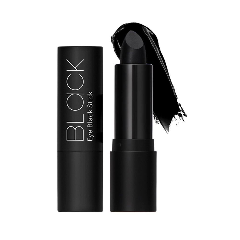 DLZZRS Eye Black Stick, Face Paint Stick for Sports, Baseball Softball Football & Lacrosse, Easy to Color, Long lasting Waterproof Eye Stick for Halloween Face Body Paint (#01 Black)