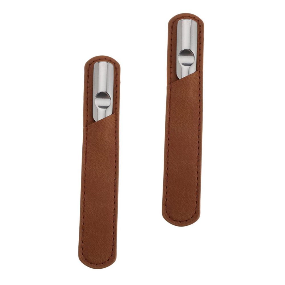 Luxshiny 2Sets Practical Double-Sided Stainless Steel Nail File Set with Case Manicure Pedicure Tools for Natural Fingernails and Toenails Nail Art Accessory for Smooth Polishing