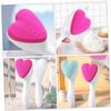 Alipis Silicone Facial Cleansing Brush Heart-Shaped Soft Face Washing Brush for Women Portable Deep Skin Cleanser Exfoliating Tool Cute Design view 4