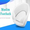 Pedicure Bath, Muslim Footbath Basin, Automatic Foot Flush with Press Spray Function, Inlet/Outlet Pipes, Muslim Foot Washer Foot Spa, Water-Saving Foot Washing Bucket view 3