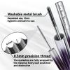 3D Curling Iron Wand Mascara, Metal Mascara Wand Black Washable Telescopic TubingMascara Fiber Lash Extension Non-Clumping Smudge-Proof Long Lasting No-Flake view 3