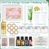 2-in-1 Organic DIY Scrub Making Kit for Lips & Body - Moisturizing, Exfoliating with Shea Butter, Almond & Essential Oils - Gift Set for Women/Men view 2