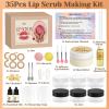 2-in-1 Organic DIY Scrub Making Kit for Lips & Body - Moisturizing, Exfoliating with Shea Butter, Almond & Essential Oils - Gift Set for Women/Men view 3