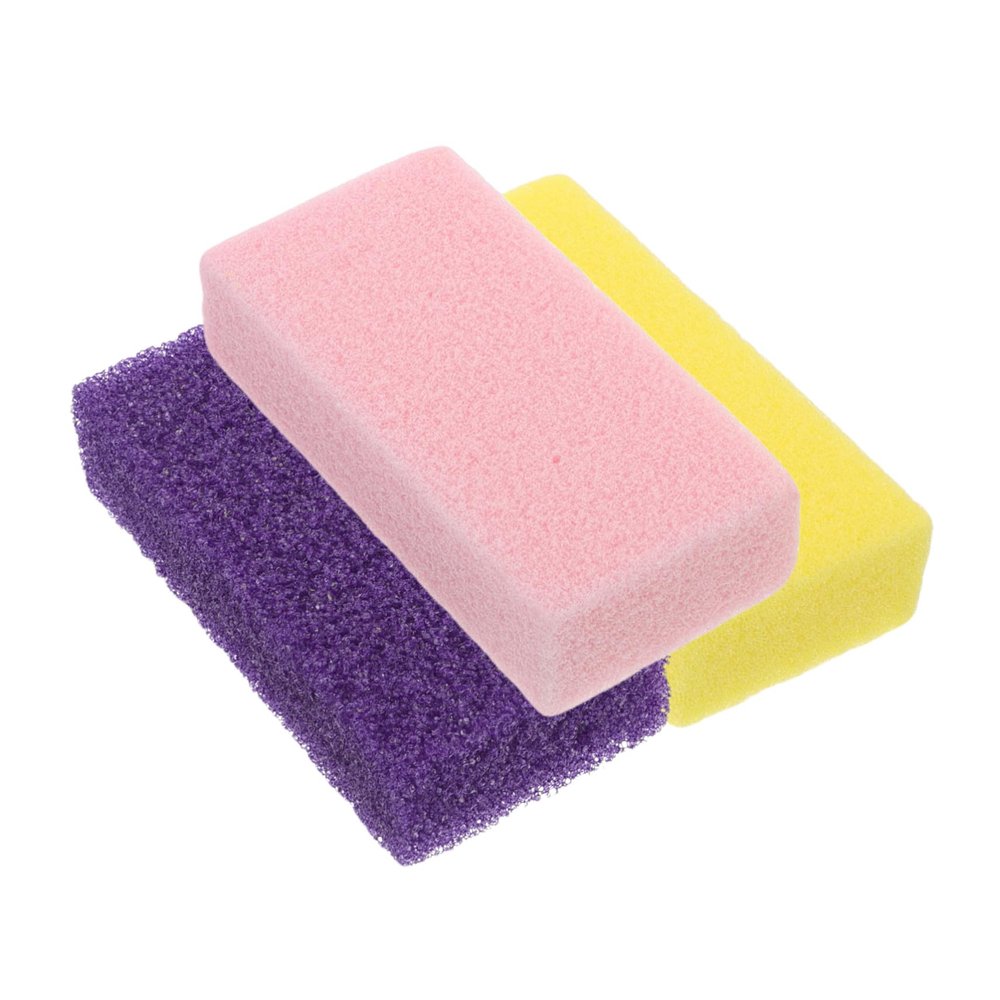 Beaupretty 3pcs Foot Pumice Stone Double-Sided Heel Scrubber Stone for Dead Skin and Callus Removal PU Foam Foot Care Tool with Coarse and Fine Exfoliating Surfaces for Cracked Heels and