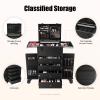 DEIGEHJRE Rolling Makeup Case, 31.5" H Makeup Organizer Travel Case W/Wheel + Key, Salon Trolley Cart,Clear Storage Bag & Wide Opening For Makeup Enthusiasts, Hair Barbers/Stylists. view 2