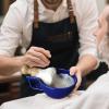 Bowl For Shaving Foam Ceramic With Interior, Quality And Comfortable, Blue, Ideal For Men'S Grooming view 4