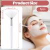5 Pcs Mask Brushes for Facials, Soft Reusable Face Mask Applicator Tool Washable Fan Shaped Face Masks Brush Applicator for Women Girls Lady (Pink, White) view 2