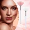 5 Pcs Mask Brushes for Facials, Soft Reusable Face Mask Applicator Tool Washable Fan Shaped Face Masks Brush Applicator for Women Girls Lady (Pink, White) view 3